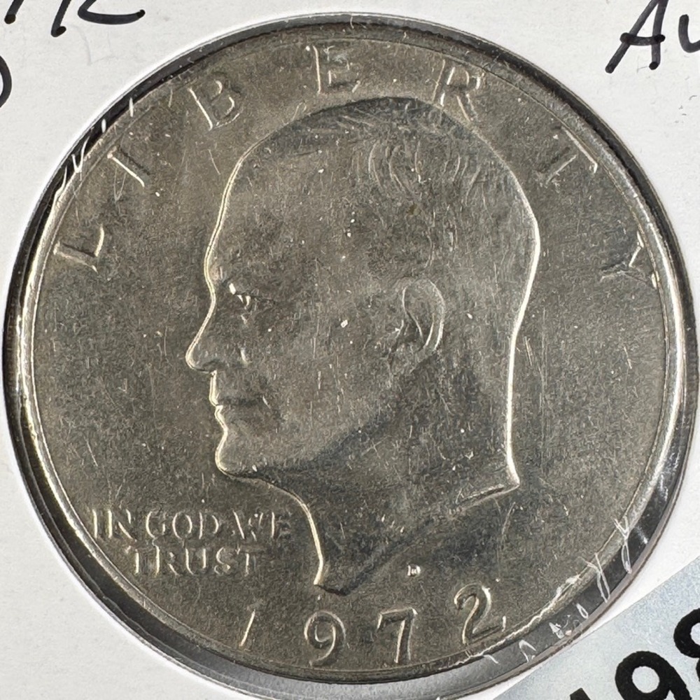 1972 D Eisenhower Type 3 Dollar IKE US Mint Coin Denver Copper Nickel Clad AU